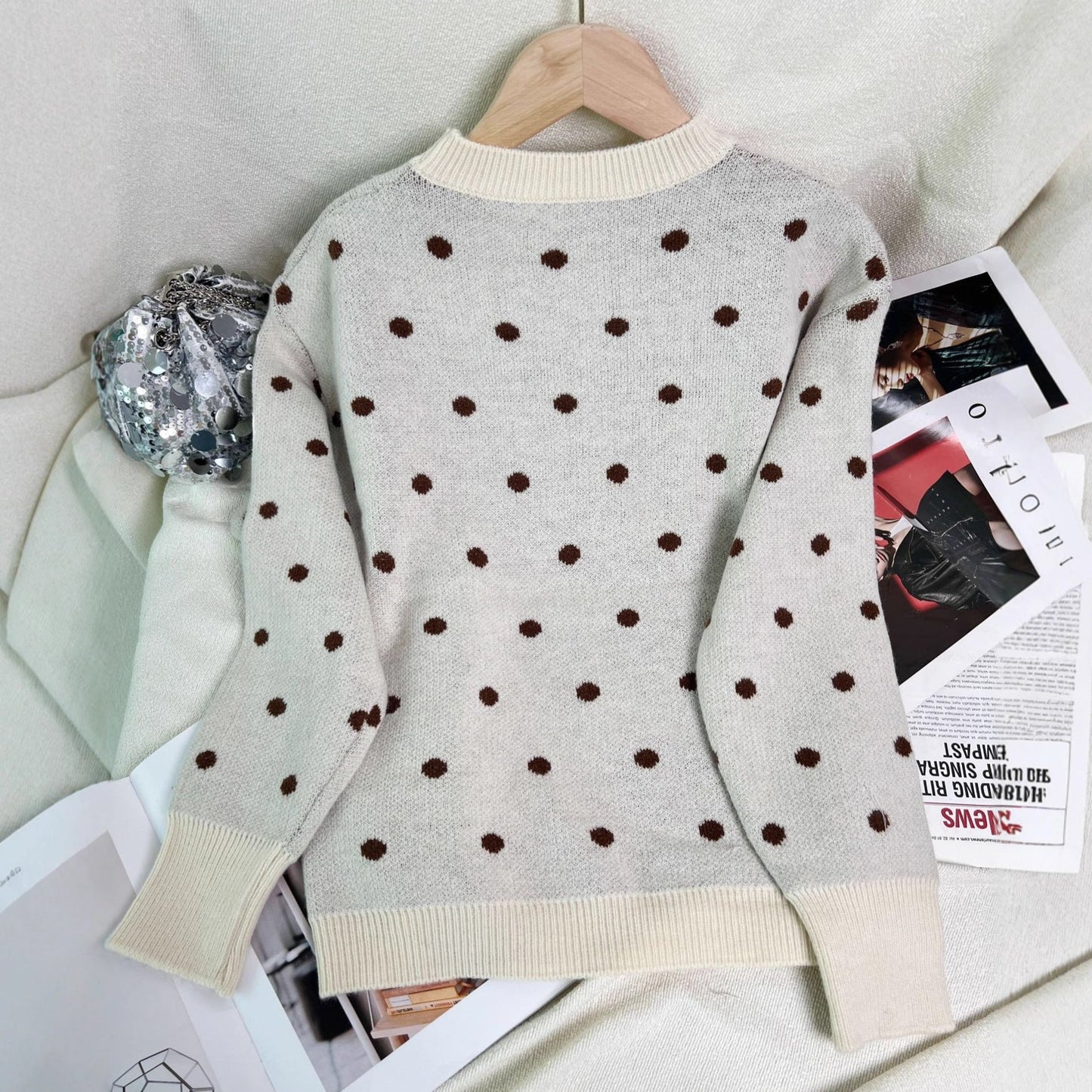 Damen Pullover Lebendiges Punktedesign Norvielle