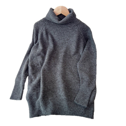 Damen Pullover Weicher Cashmere-Mischung Hoher Kragen Beige