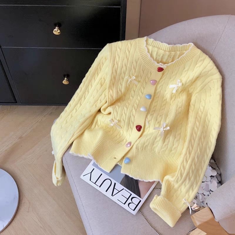 Damen Strickjacke Zopfmuster Verspielte Verzierungen Norvielle