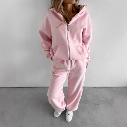 Damen Sportanzug Kapuzenjacke Jogginghose Norvielle Grau