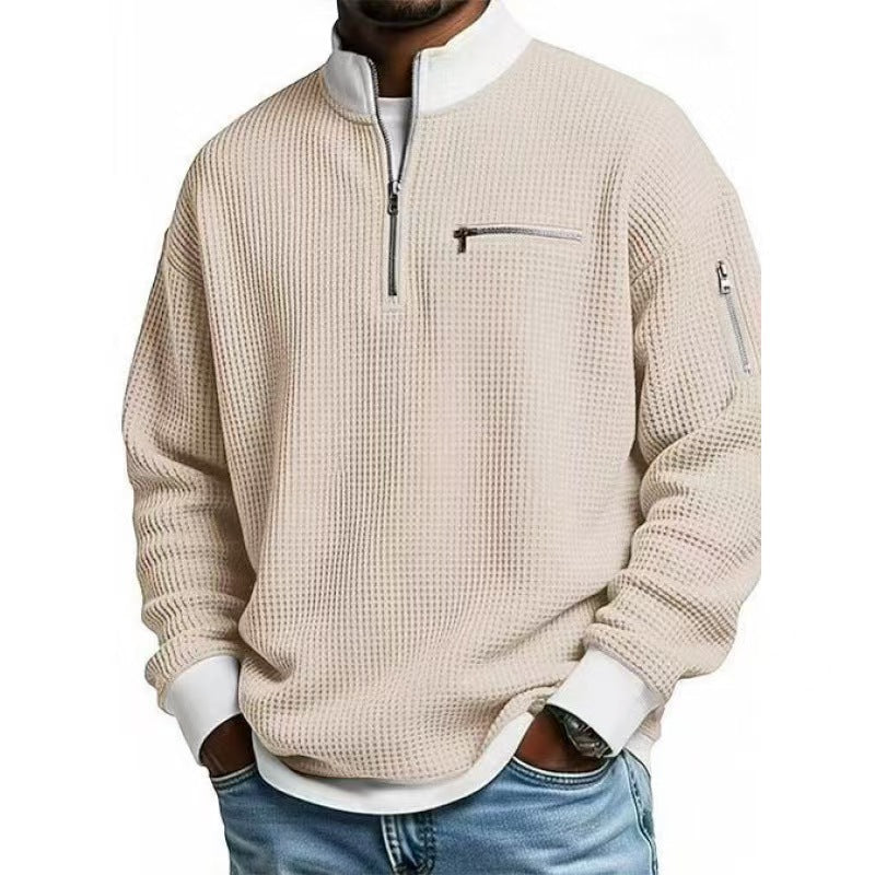 Herren Sweatshirt Hochkragen Reißverschluss Norvielle