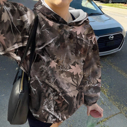 Damen Kapuzenpullover Camouflage Muster Norvielle