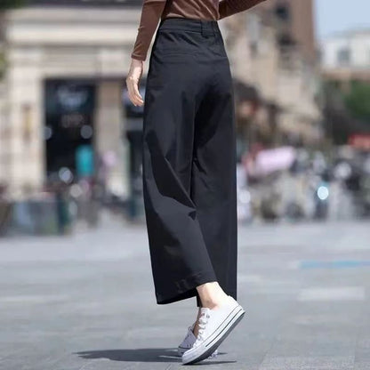 Damen Weite Hose Hochtaillierter Bund Norvielle