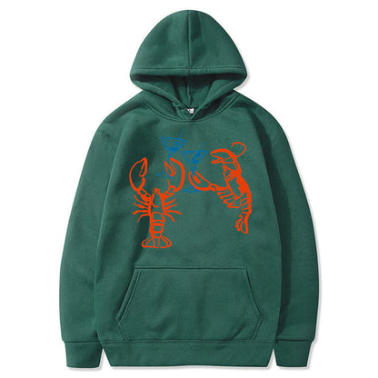 Damen Kapuzenpullover Hummer Motiv