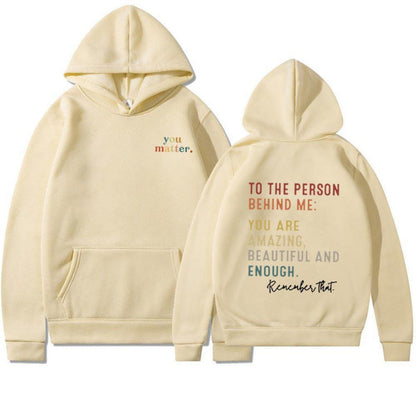 Damen Kapuzenpullover Motivierender Schriftzug
