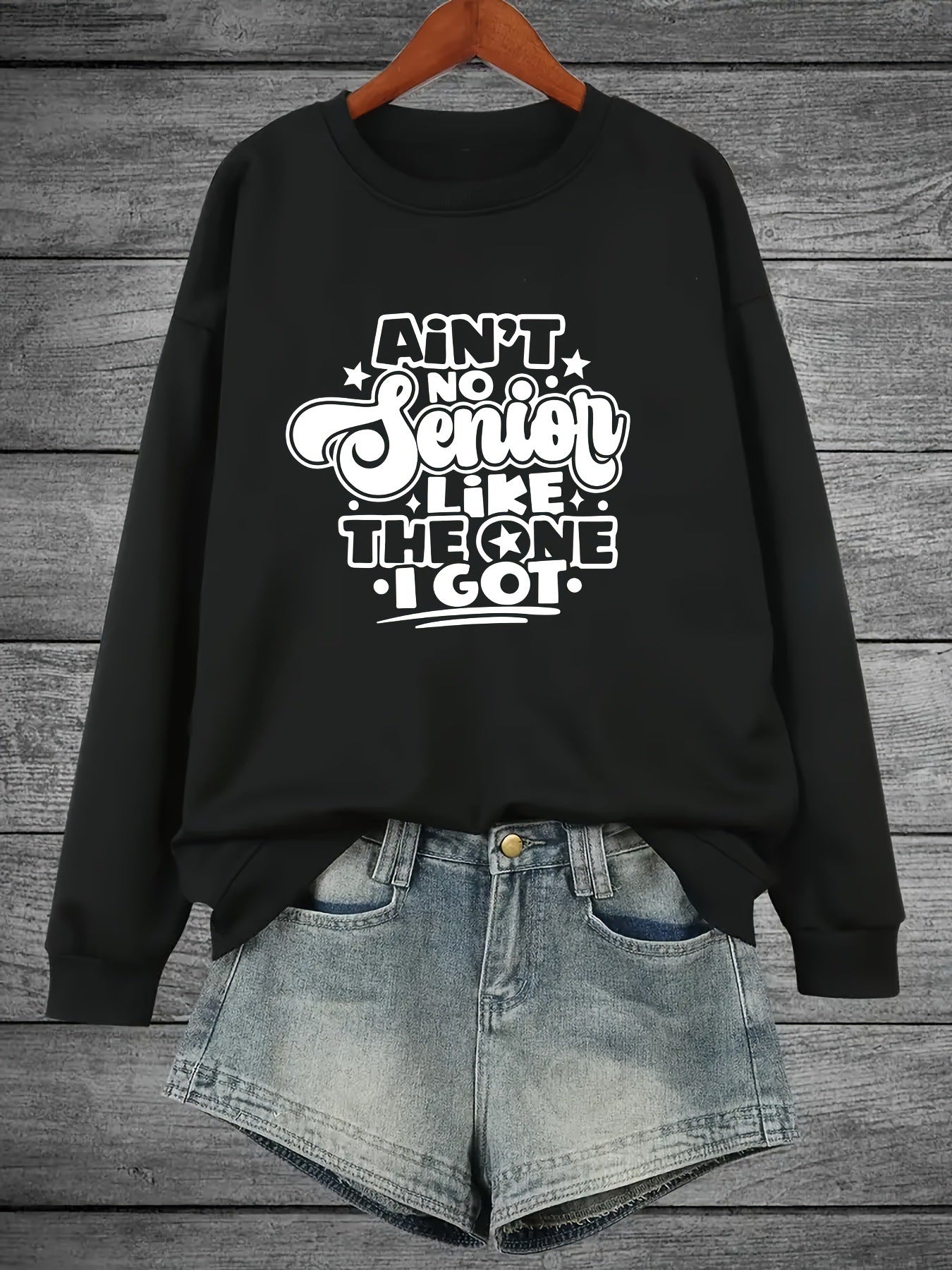 Damen Sweatshirt Lässiges Spruchdesign Norvielle