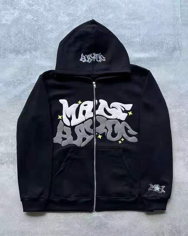 Damen Sportjacke Graffiti-Style Grau