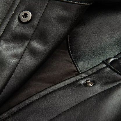 Damen Kunstlederjacke Stehkragen Norvielle