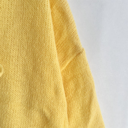 Einfarbiger Damen Cardigan Rundhals mit Schnürung