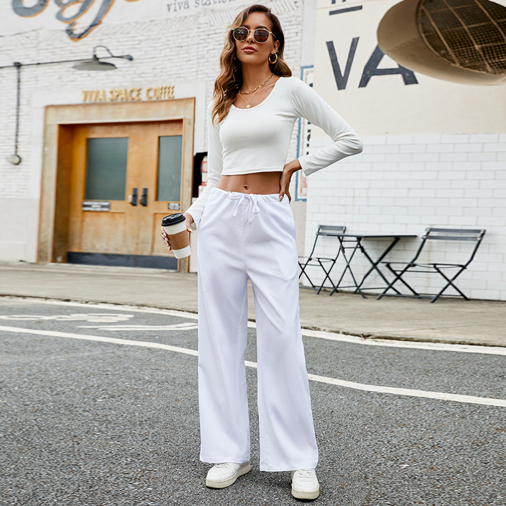 Damen Jogginghose Elastischer Bund Praktische Taschen