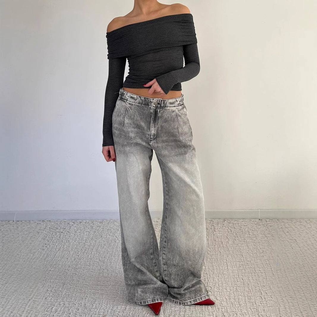 Damen Weite Jeans Norvielle