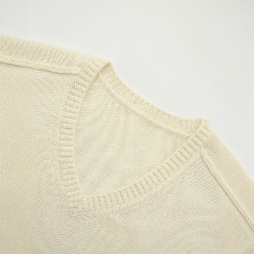 Damen Pullover V-Ausschnitt Wolle Norvielle
