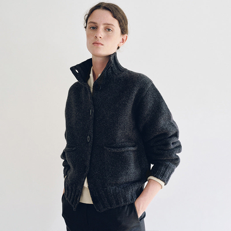 Damen Strickcardigan mit Kragen Norvielle