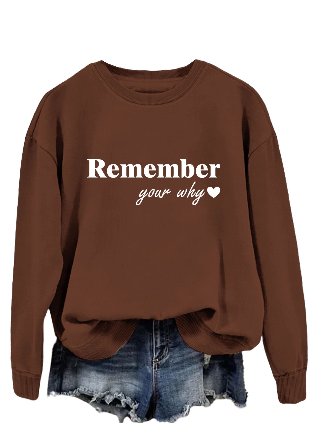 Damen Sweatshirt Lässiger Schnitt Mit Motivierendem Aufdruck Norvielle