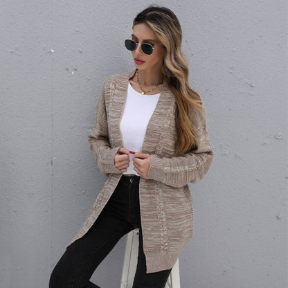 Damen Cardigan Lässiger Schnitt Strukturstrick Norvielle