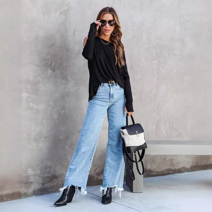 Damen Oversized Sweatshirt Trendiges Grafikdesign Norvielle