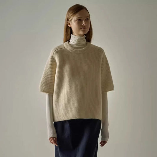Damen Strickpullover Kurzärmelig Weich Norvielle - Norvielle