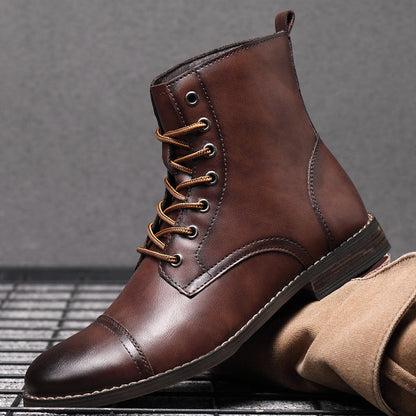 Herren Stiefel Schnürfront Durchgehende Schafthöhe