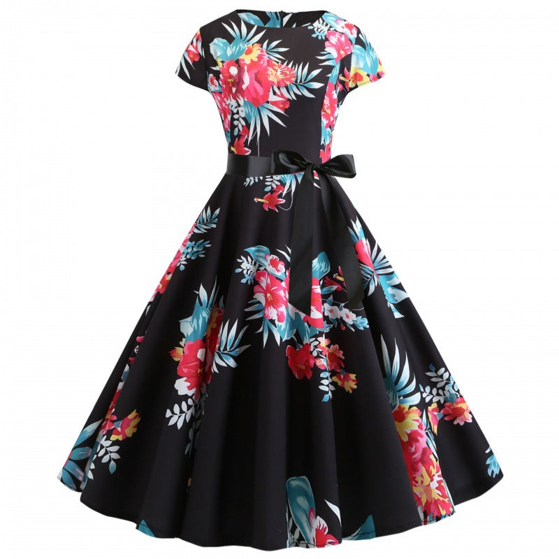 Damen Midikleid Florales Design Tailliert Norvielle - Norvielle