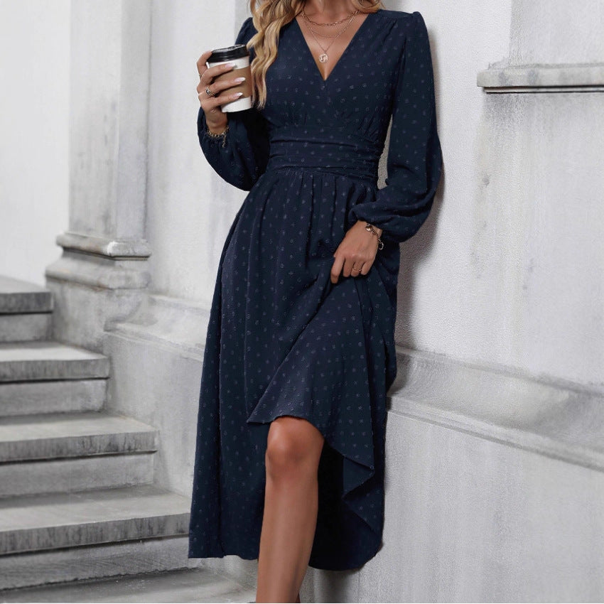 Damen Maxikleid Wickeloptik Elegantes Design Norvielle