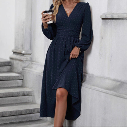 Damen Maxikleid Wickeloptik Elegantes Design Norvielle