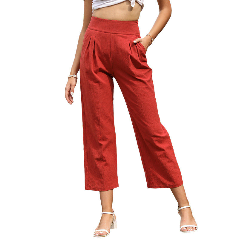 Damen Culotte-Hose Hochtaillierte Weich Norvielle