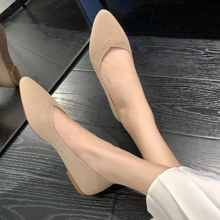 Damen Ballerinas Atmungsaktives Material Flexibles Fußbett