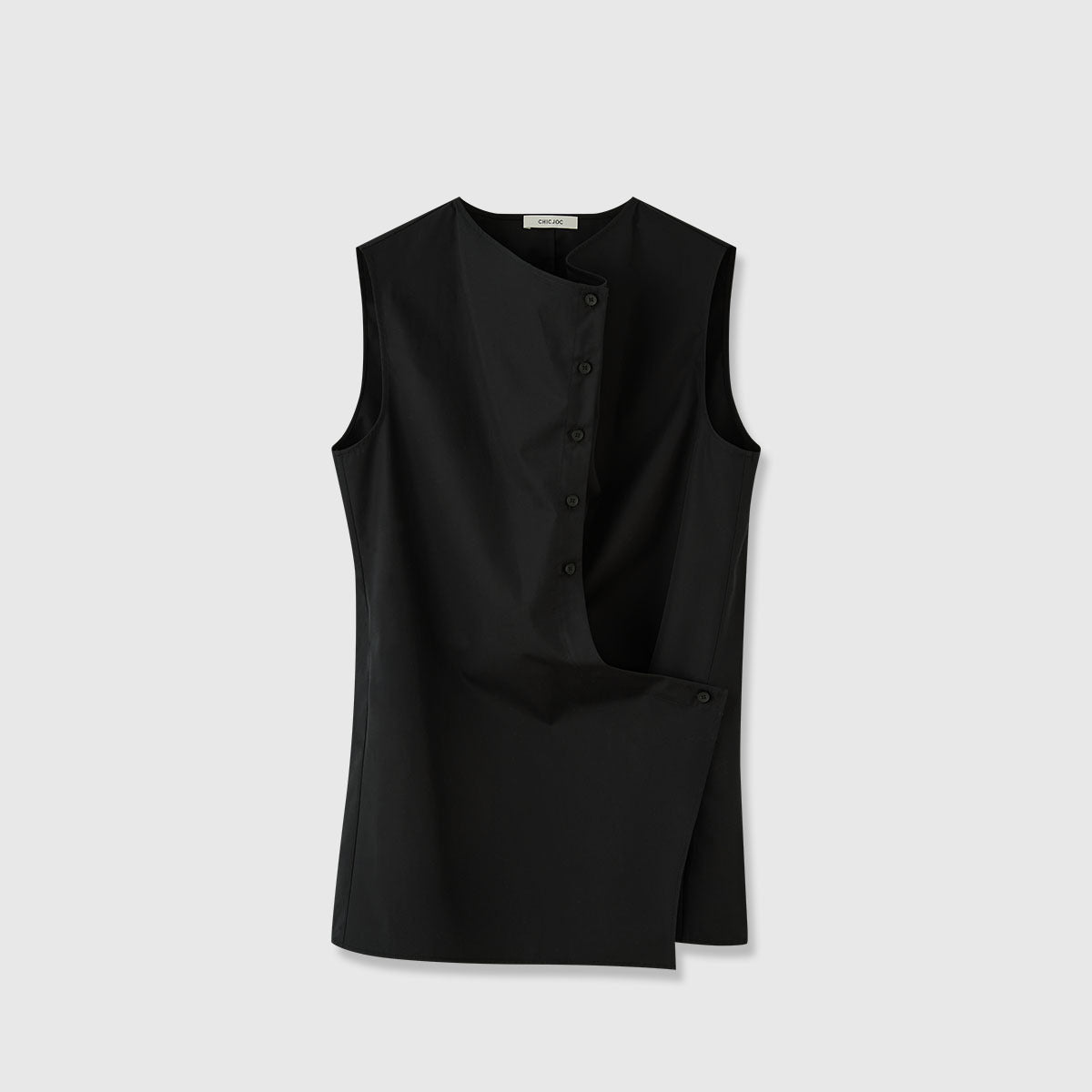 Damen Ärmelloses Hemd Asymmetrisch Norvielle