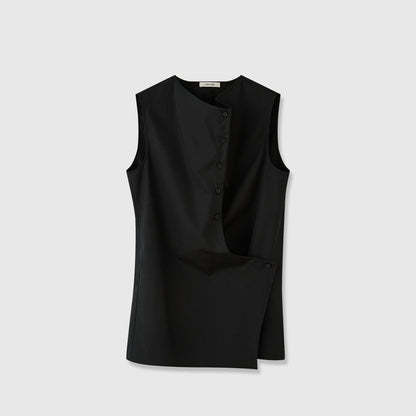 Damen Ärmelloses Hemd Asymmetrisch Norvielle