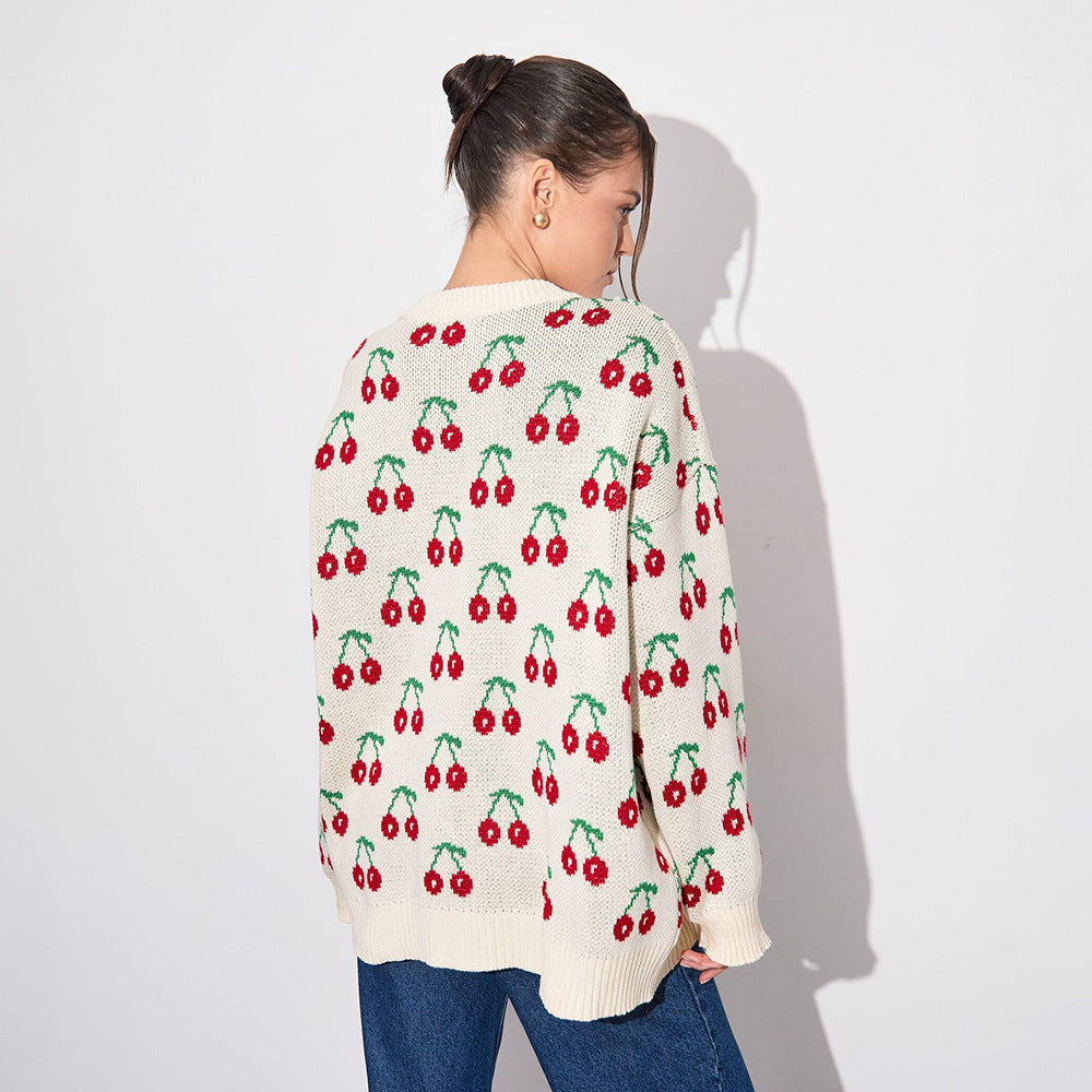 Damen Strickpullover Gemustert Lässig Norvielle