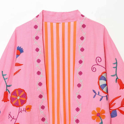 Damen Kimono-Jacke Bestickt Norvielle Elegante
