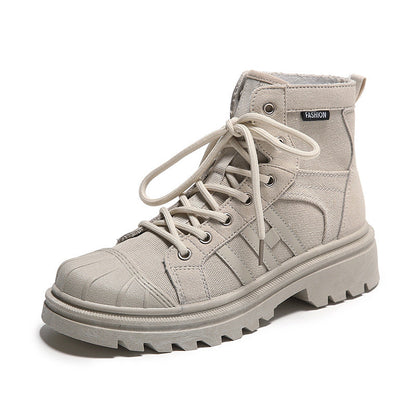 Damen Sneaker Hochformat Robustes Textil Trendige Sohle