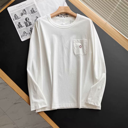 Damen Langarmshirt Gestreift Mit Brusttasche Norvielle