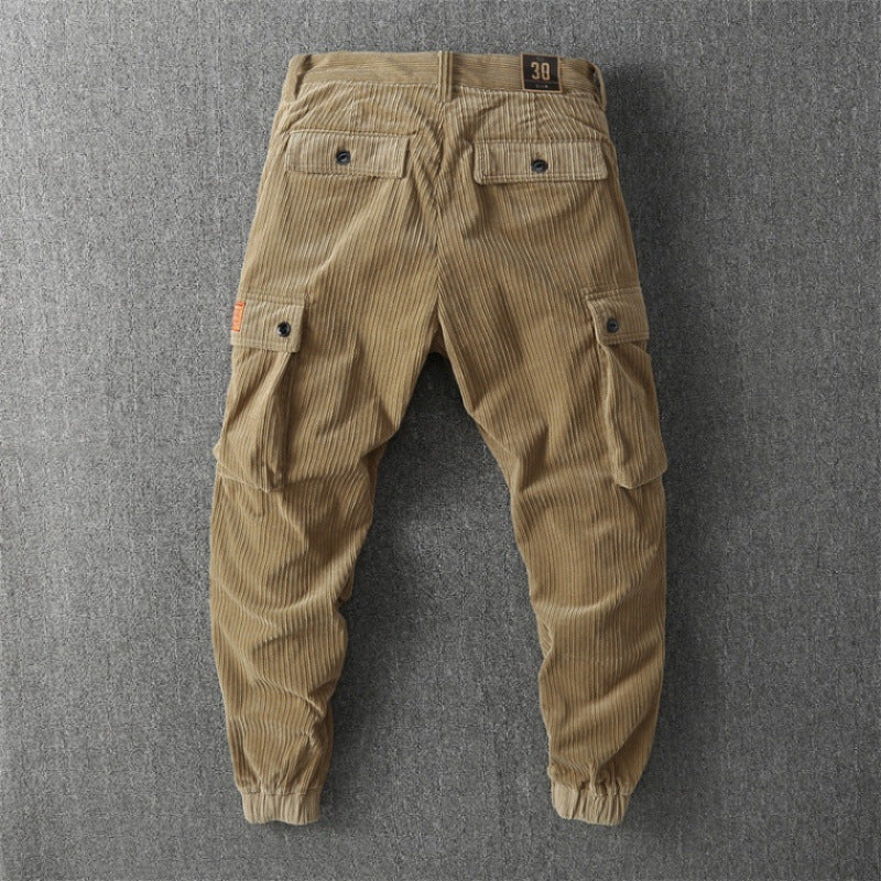 Herren Cargo-Hose Cord Bequem Praktische Taschen