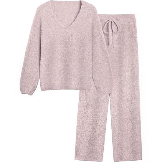 Damen Lounge-Set Weiches Strukturiertes Material Norvielle
