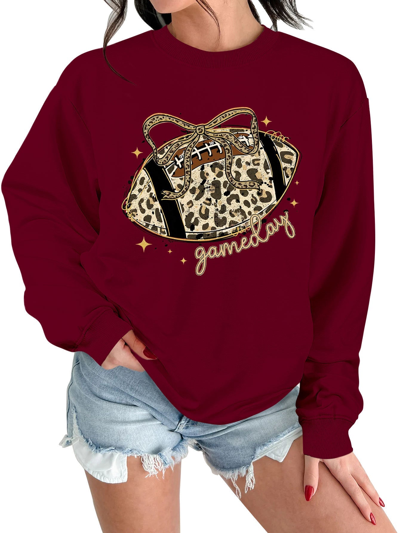 Damen Sweatshirt Sportmotiv Lässig Norvielle