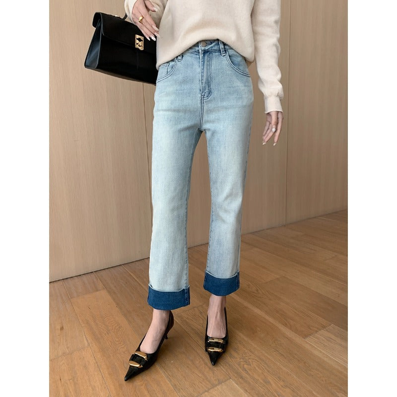Damen High-Waist Jeans Vintage-Look Schwarz - Norvielle