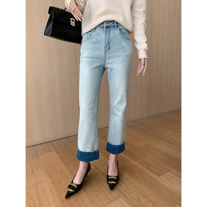 Damen High-Waist Jeans Vintage-Look Schwarz - Norvielle