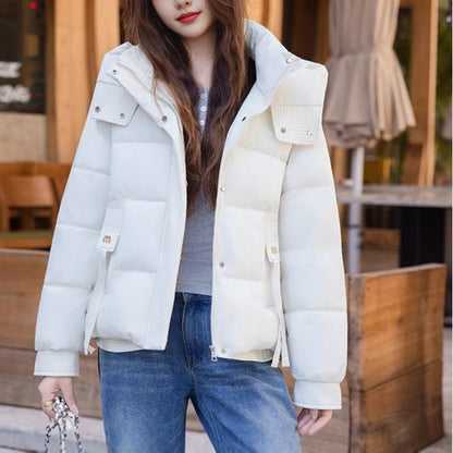 Damen Steppjacke Hochkragen Praktische Taschen