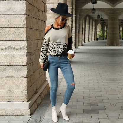 Damen Strickpullover Groß Tiermotiv Lässig Norvielle