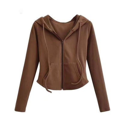 Damen Sportjacke Kapuzenjacke Reißverschluss Gemütlich