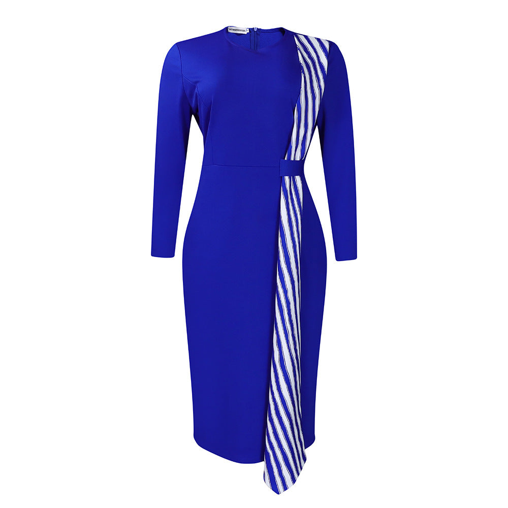 Damen Kleid Asymmetrisch Bindedetail Norvielle