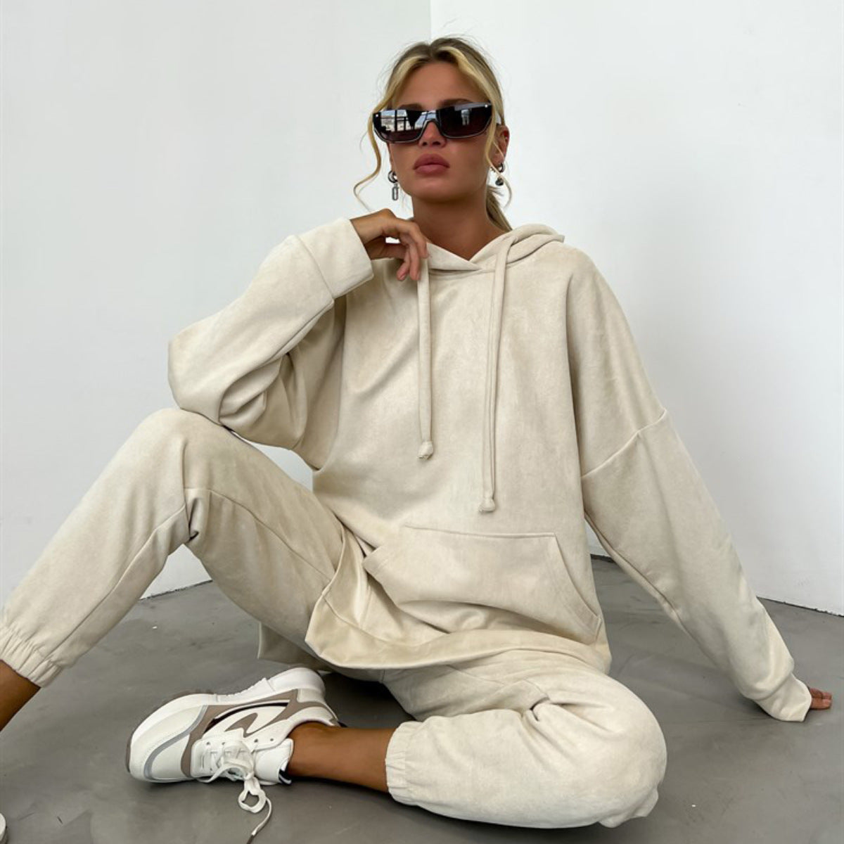 Damen Sweatanzug mit Kapuze Elastischer Bund Norvielle - Norvielle