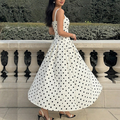 Damen Maxi-Kleid Polka-Dots Norvielle