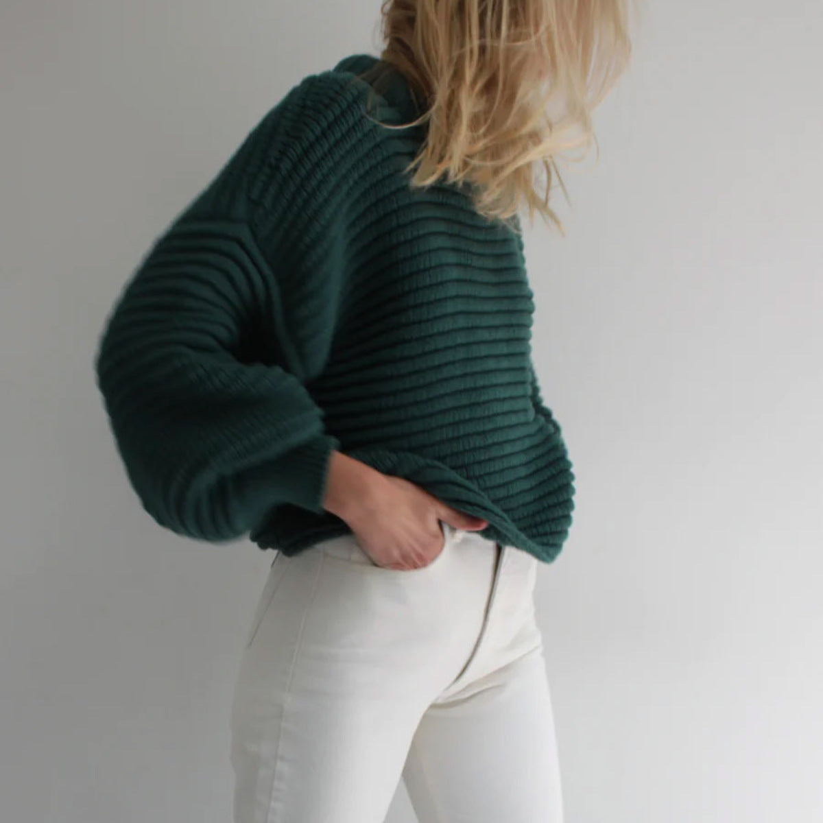 Damen Oversized Pullover Hochkragen Norvielle