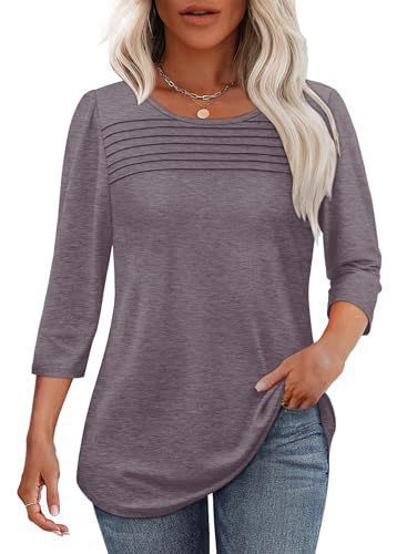 Damen Langarmshirt Plissee-Details Norvielle