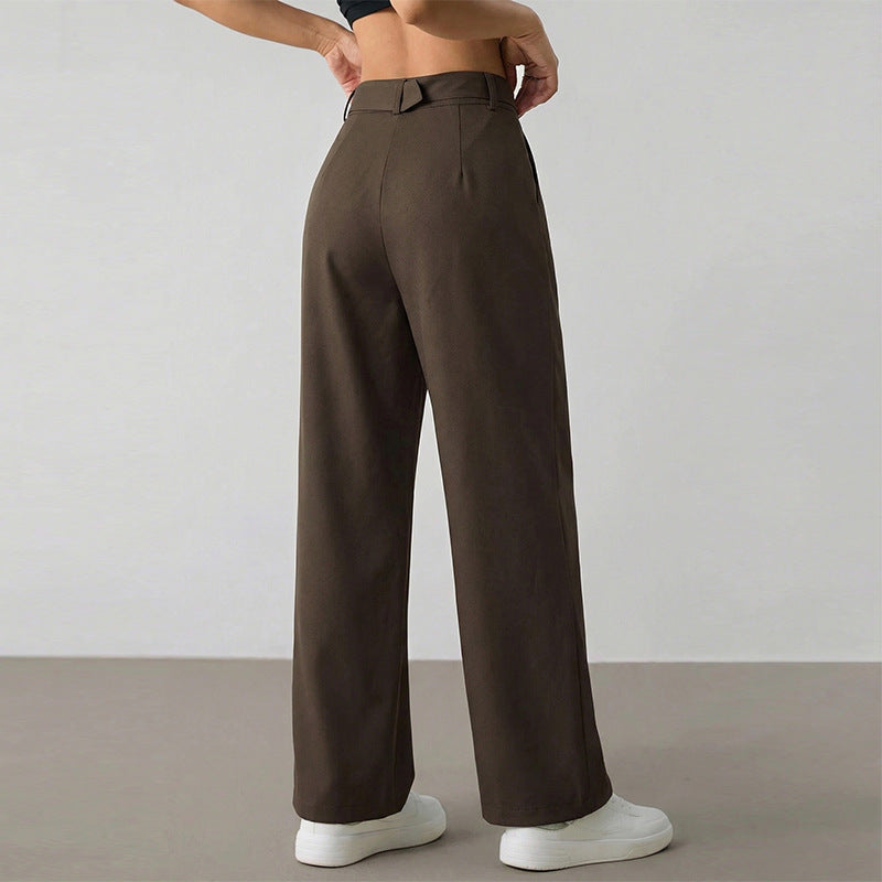 Damen Culotte Weit mit Gürtel und Taschen Norvielle