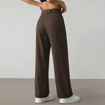 Damen Culotte Weit mit Gürtel und Taschen Norvielle