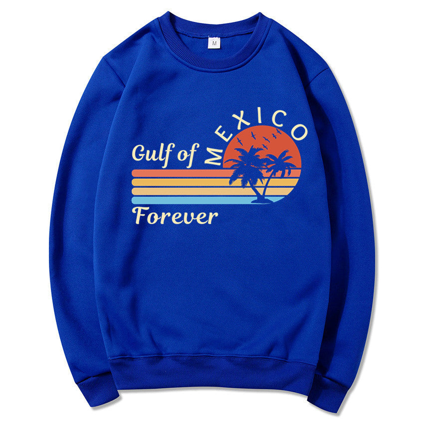 Damen Sweatshirt Tropisches Grafikdesign Baumwolle Modern