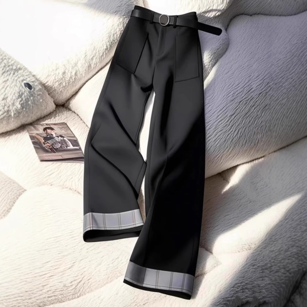 Damen Palazzohose Röhrenbund Elegantes Design Schwarz - Norvielle